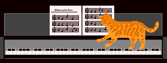 кот с пианино